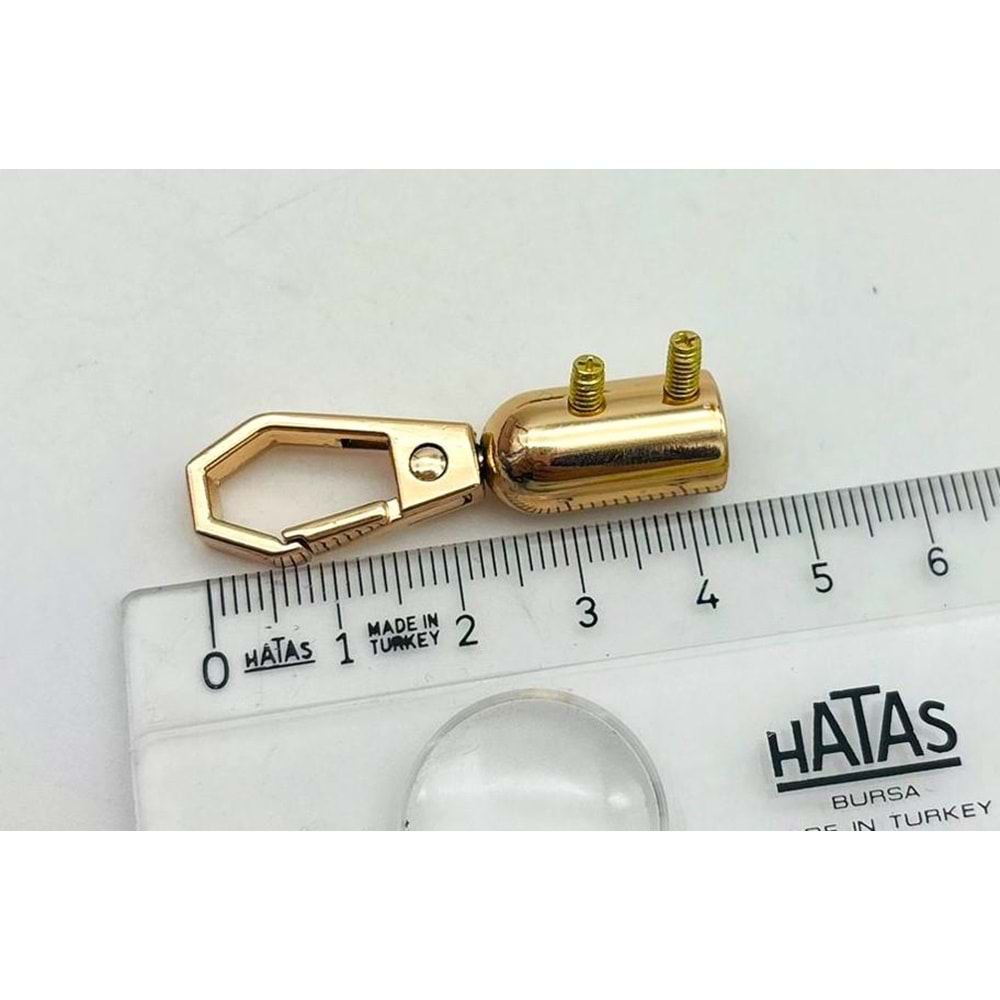Çanta Aksesuar 9 mm Light Gold Renk Kancalı Kovan 10 Adet