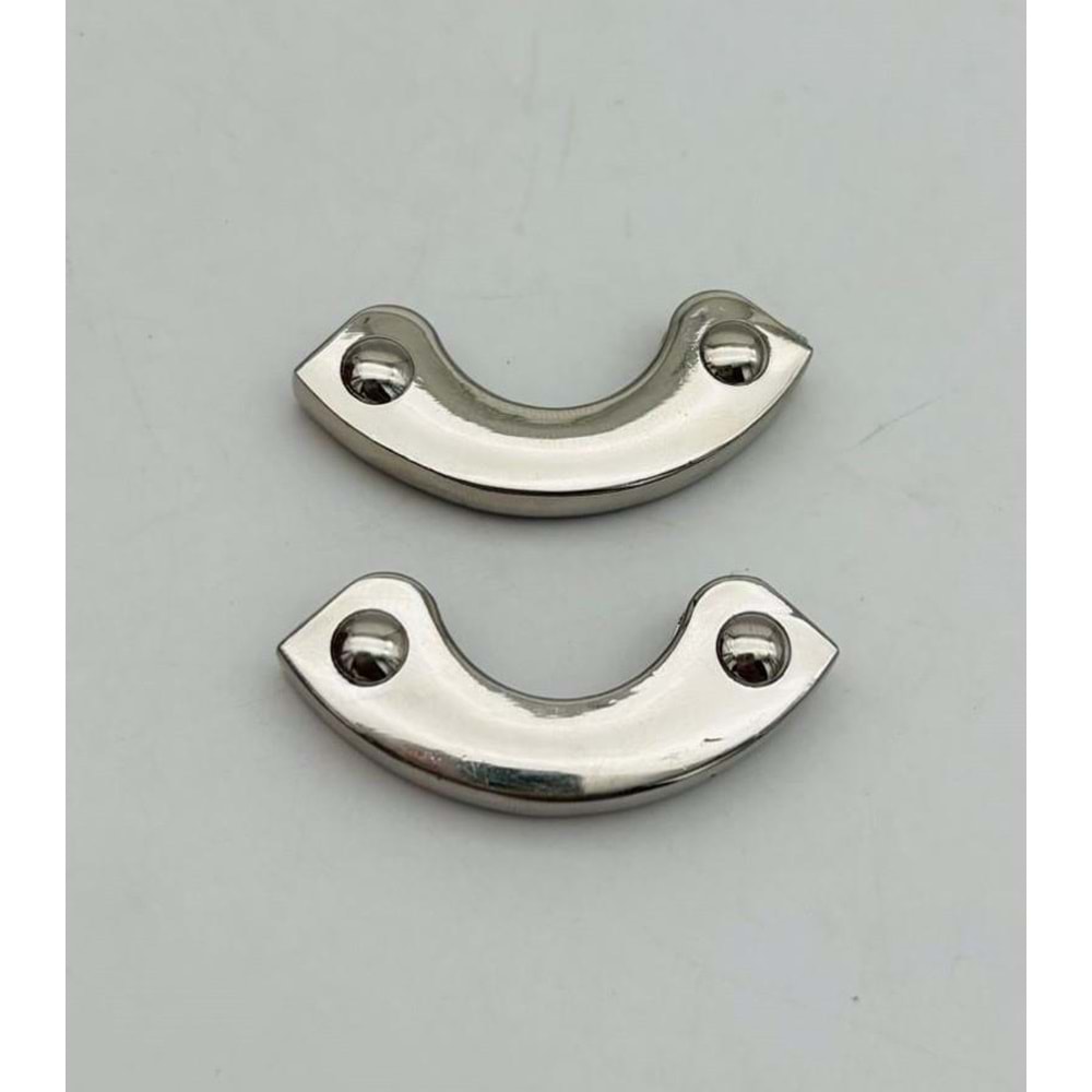 Çanta Aksesuar 2 Li Gümüş Renk Köşe Aparatı Oval Model