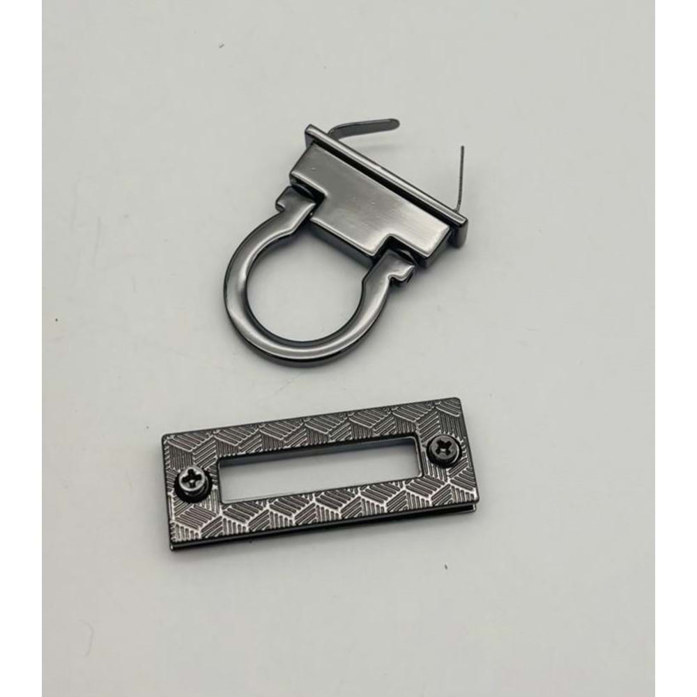 Çanta Aksesuar 4.5x3 cm Halkalı Füme Renk Çanta Kilidi