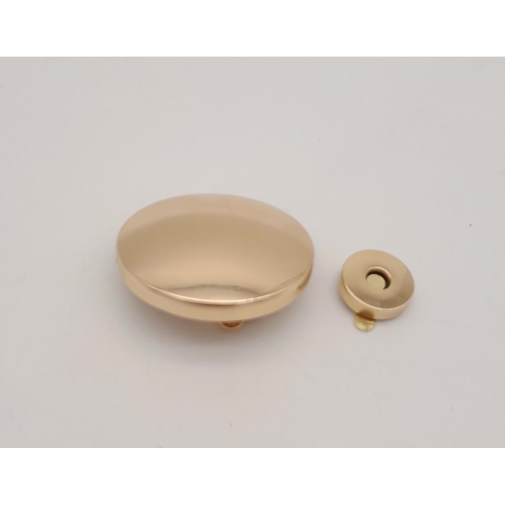 Çanta Aksesuar 5 cm Yuvarlak Mıknatıslı Kilit Light Gold