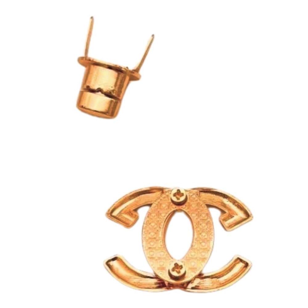 Çanta Aksesuar Light Gold Renk 4x3 cm Vidalı Çanta Kilidi