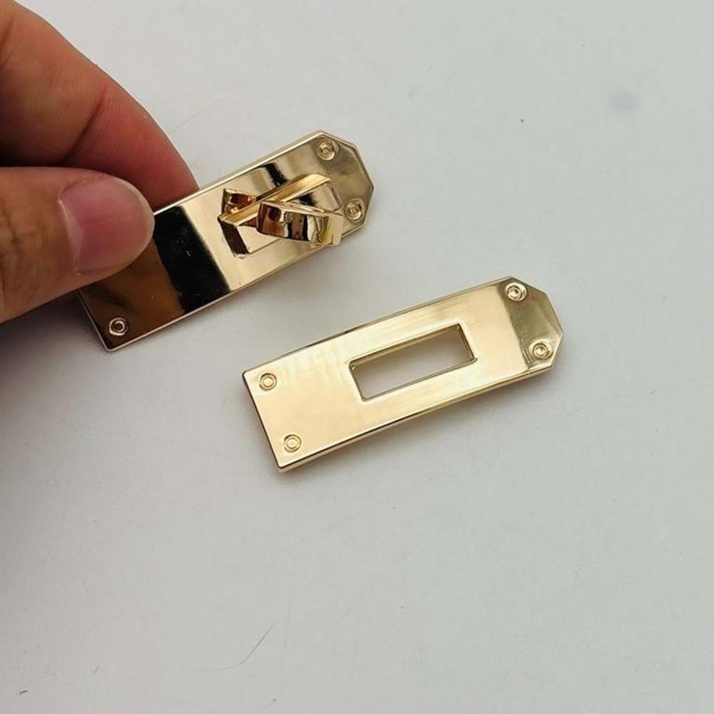Çanta Aksesuar 6 Cm Light Gold Geçmeli Kilit