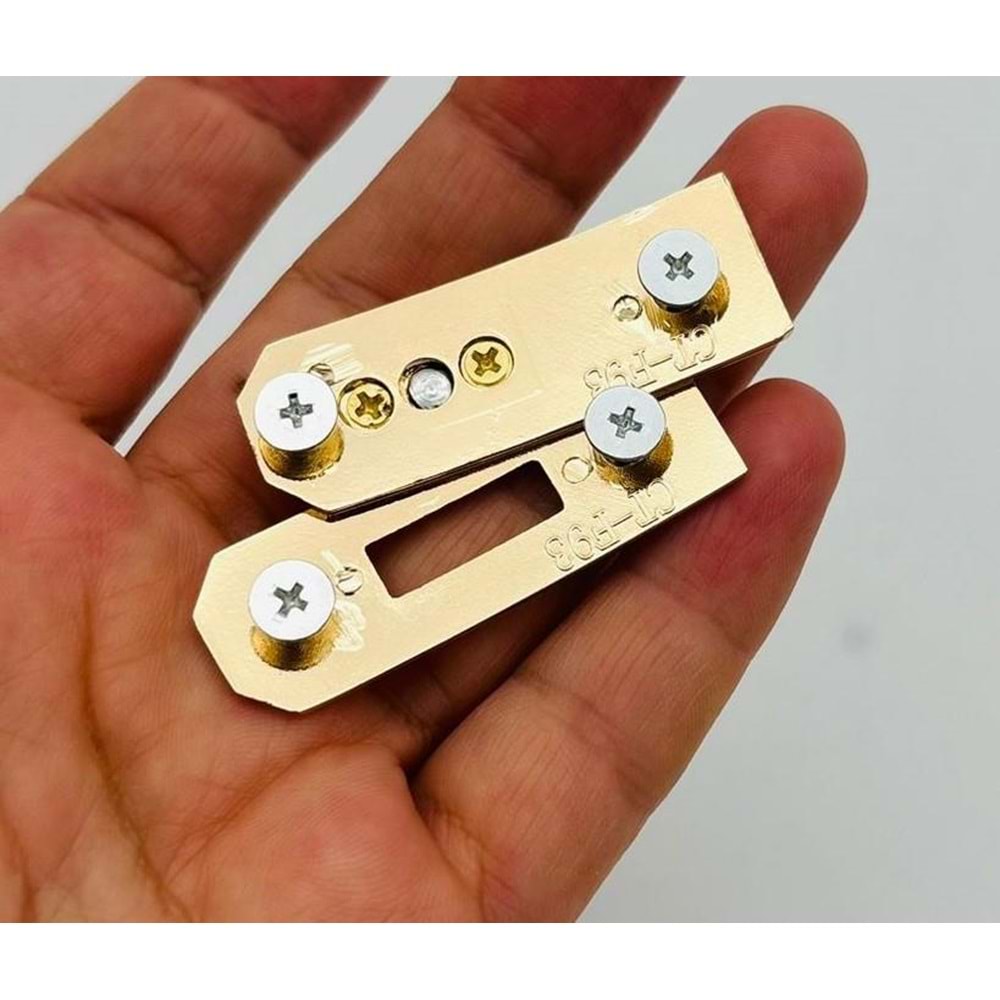 Çanta Aksesuar 6 Cm Light Gold Geçmeli Kilit