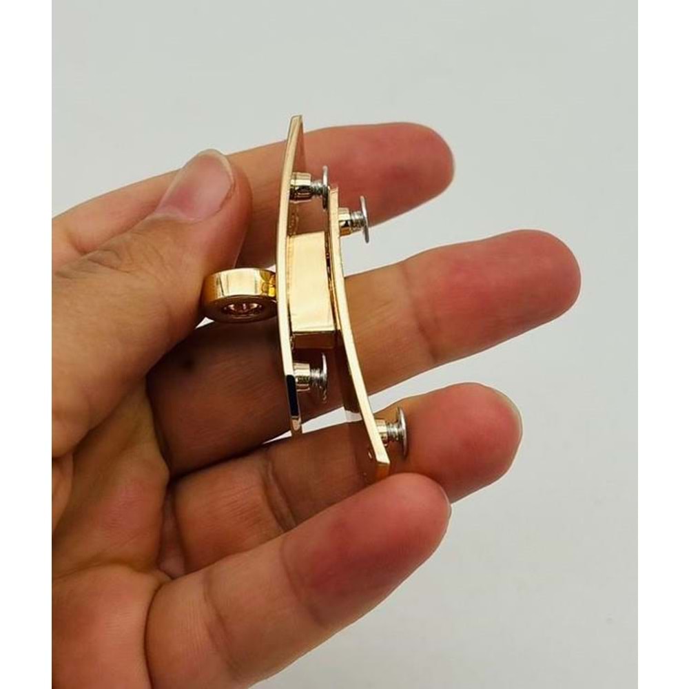 Çanta Aksesuar 6 Cm Light Gold Geçmeli Kilit