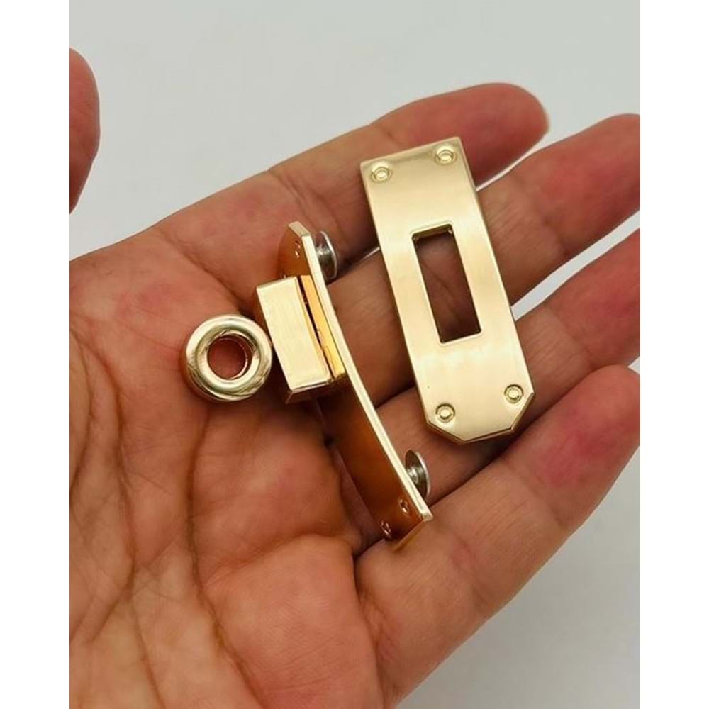 Çanta Aksesuar 6 Cm Light Gold Geçmeli Kilit