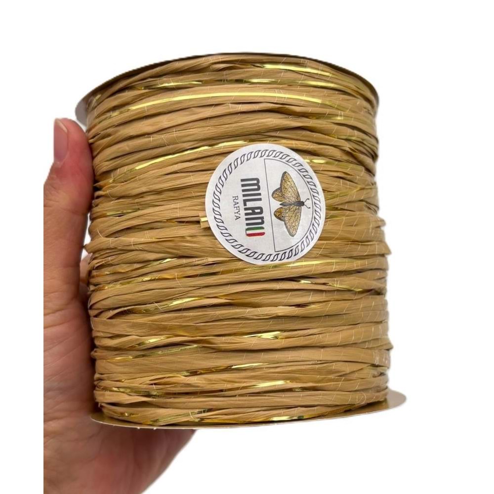 Çanta Aksesuar Milano Rafya S02 Açık Hasır Golden Simli 100 gr
