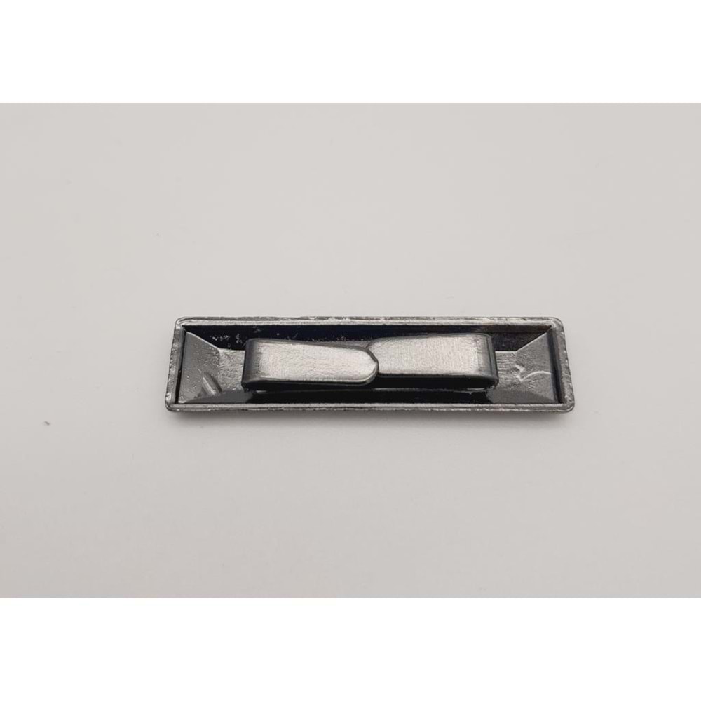 Çanta Aksesuar Handmade Yazılı Metal Etiket Plaka Süs Füme Renk