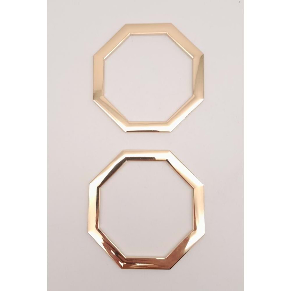 Çanta Aksesuar 10 cm Sekizgen Light Gold Metal Çanta Sapı