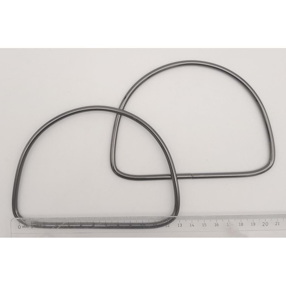 Çanta Aksesuar 12.5 cm D Model Füme Renk Metal Çanta Tutma Sapı