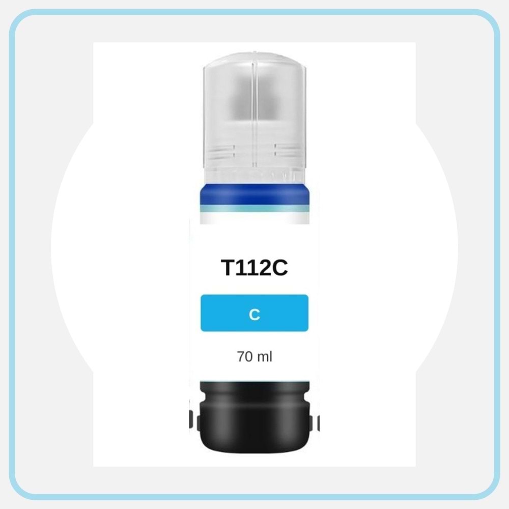 Epson T112C Mavi Muadil Mürekkep 70 ml