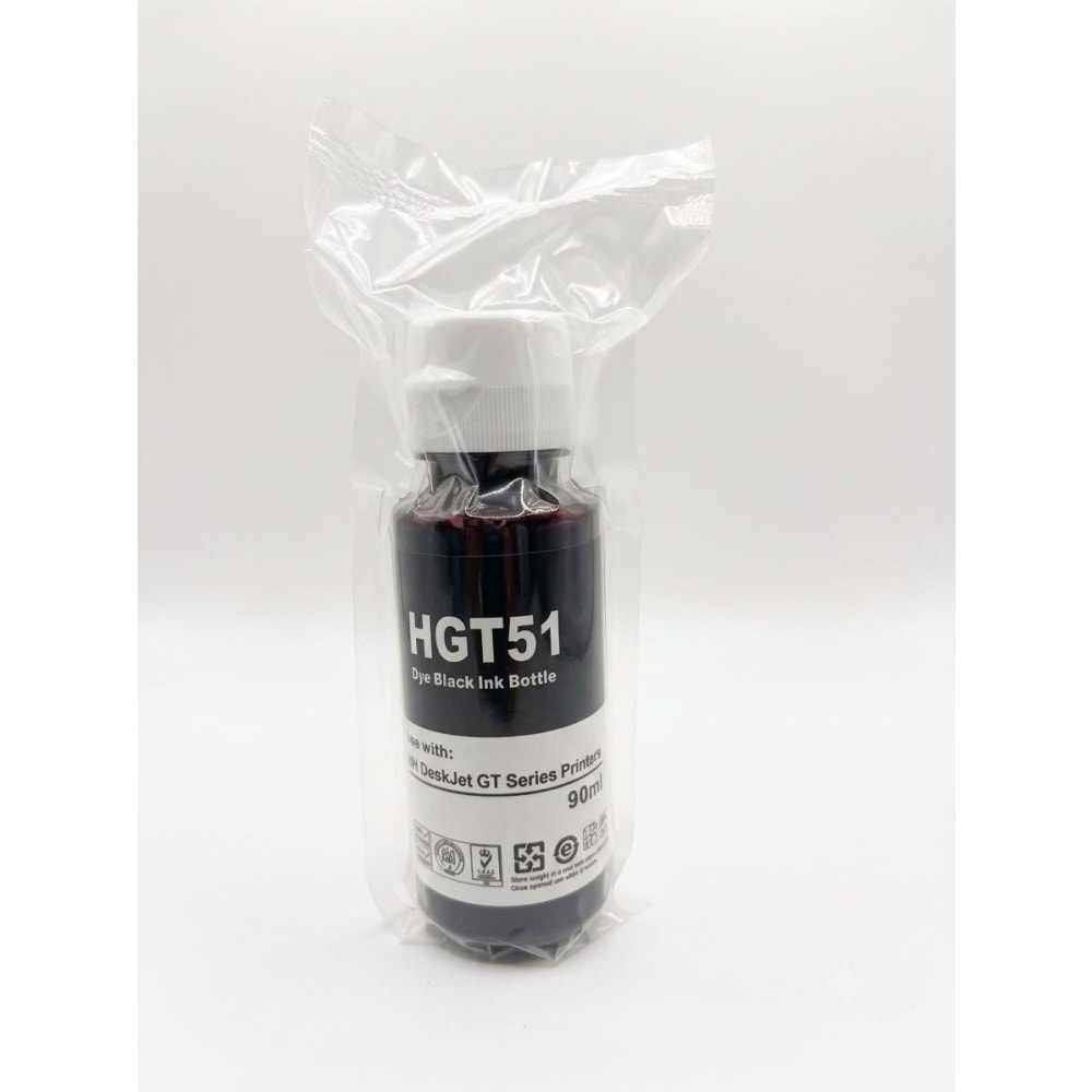 Hp Gt51Bk Siyah Muadil Mürekkep 90 ml