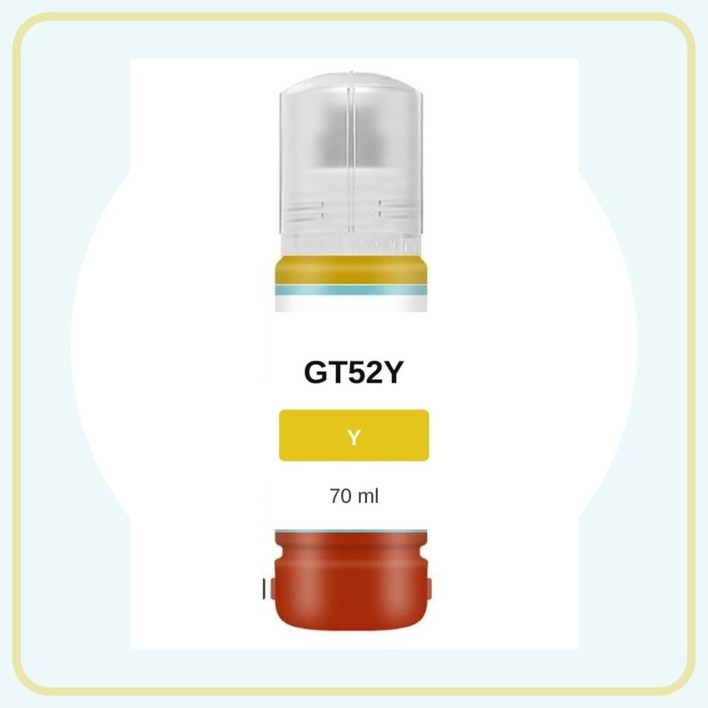 Hp Gt52Y Sarı Muadil Mürekkep 70 ml