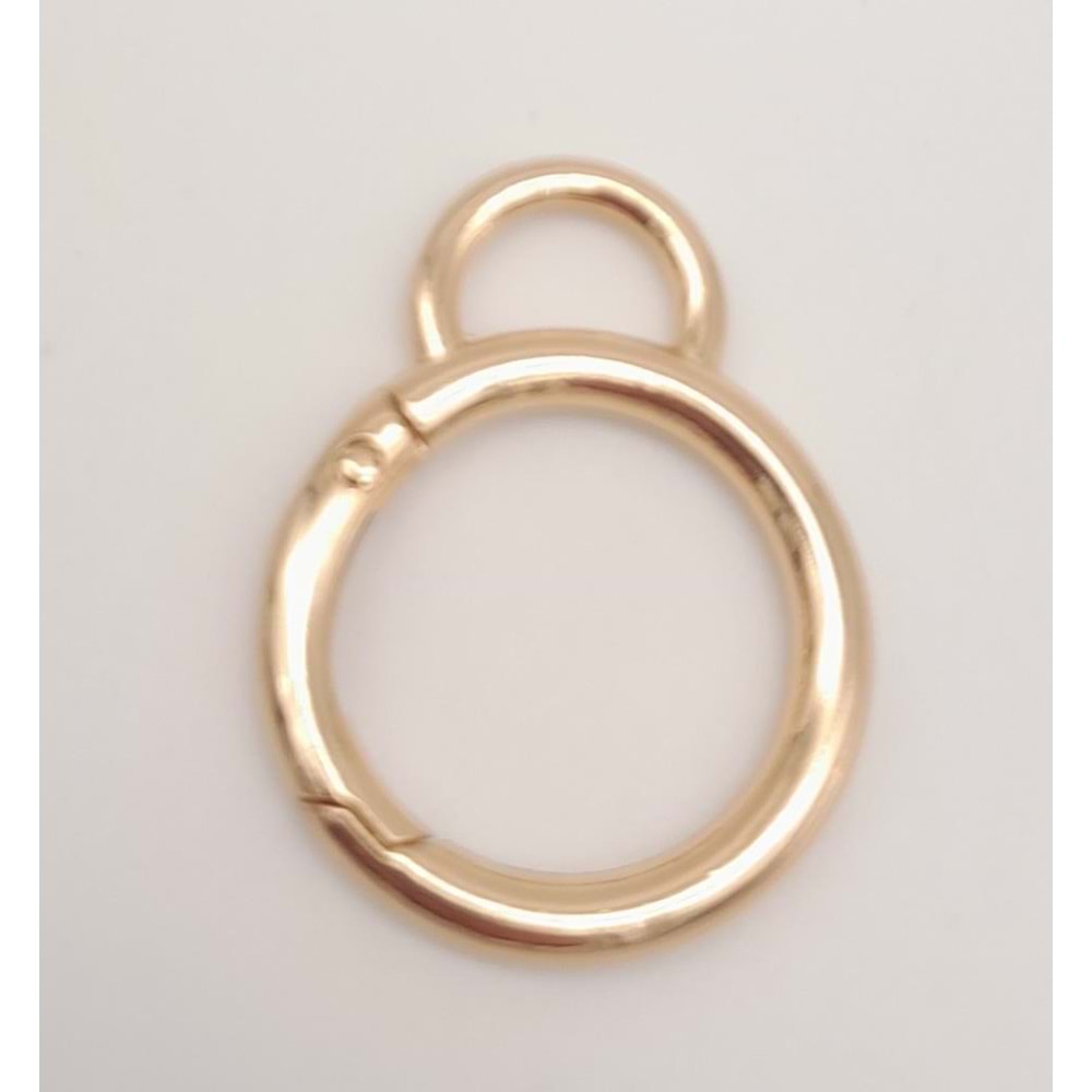 Çanta Aksesuar 2.5 Cm Light Gold Kulaklı Yaylı Halka 1 Adet