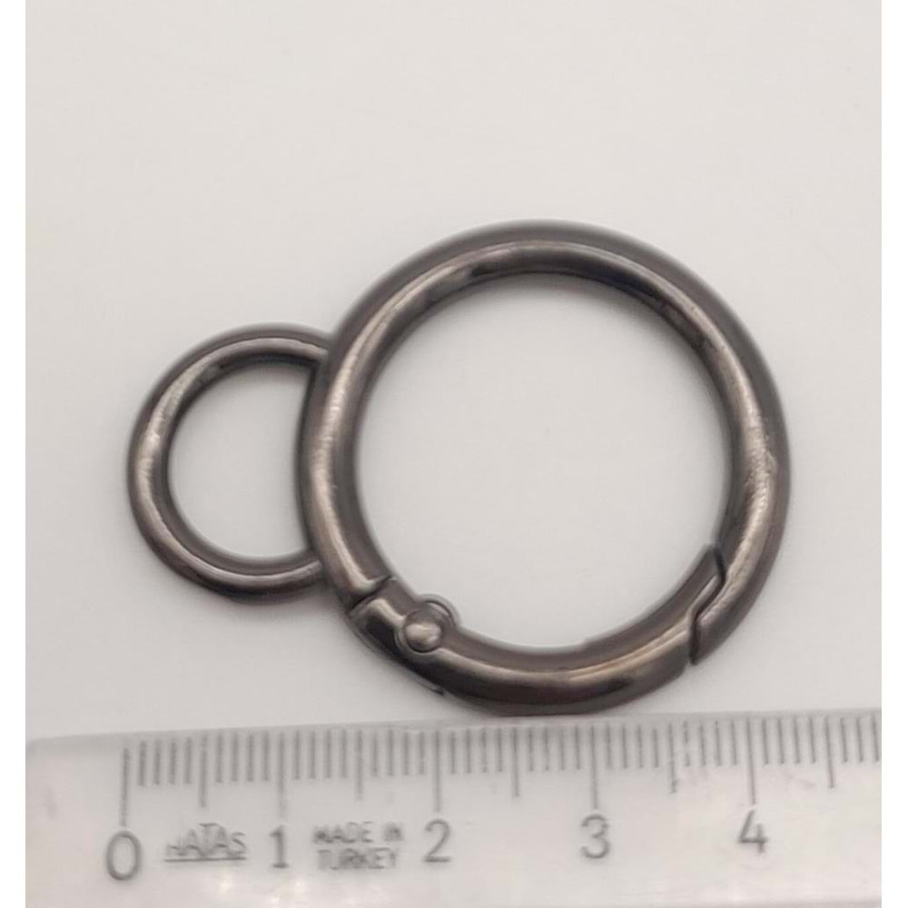 Çanta Aksesuar 2.5 Cm Füme Kulaklı Yaylı Halka 1 Adet