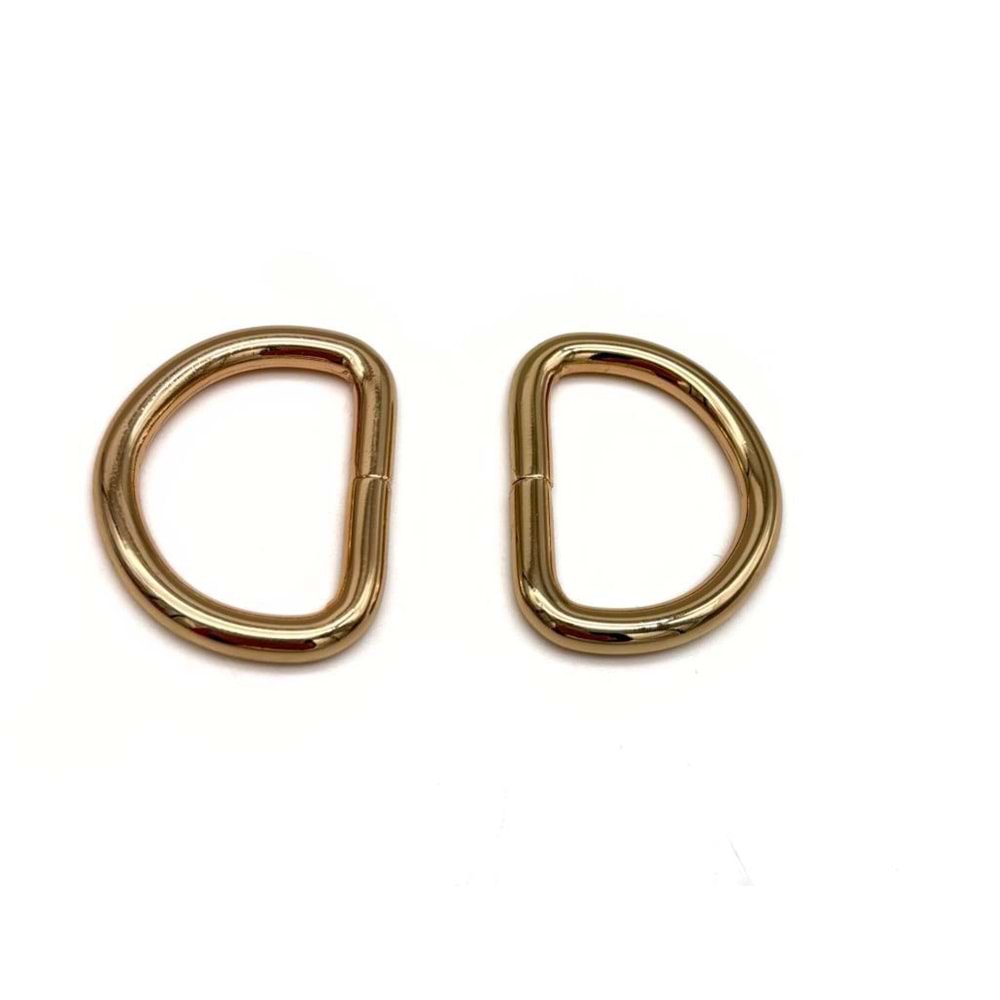 Çanta Aksesuar 3 cm Light Gold Renk Çift D Halka