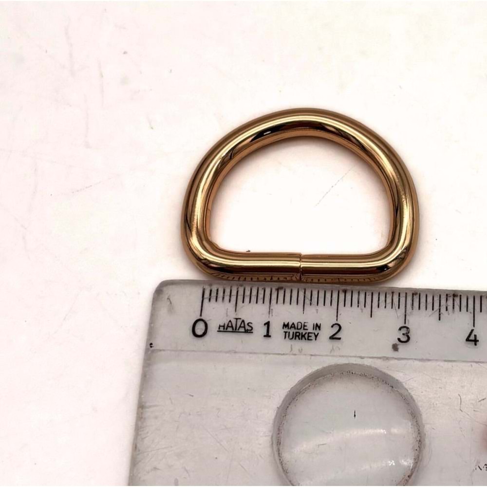 Çanta Aksesuar 3 cm Light Gold Renk Çift D Halka