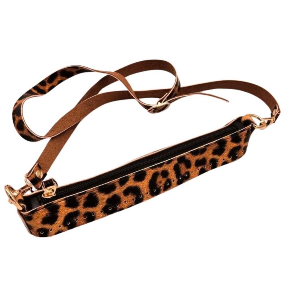 Çanta Aksesuar Atina Model Leopar Renk Çanta Yapım Seti Light Gold Metalli