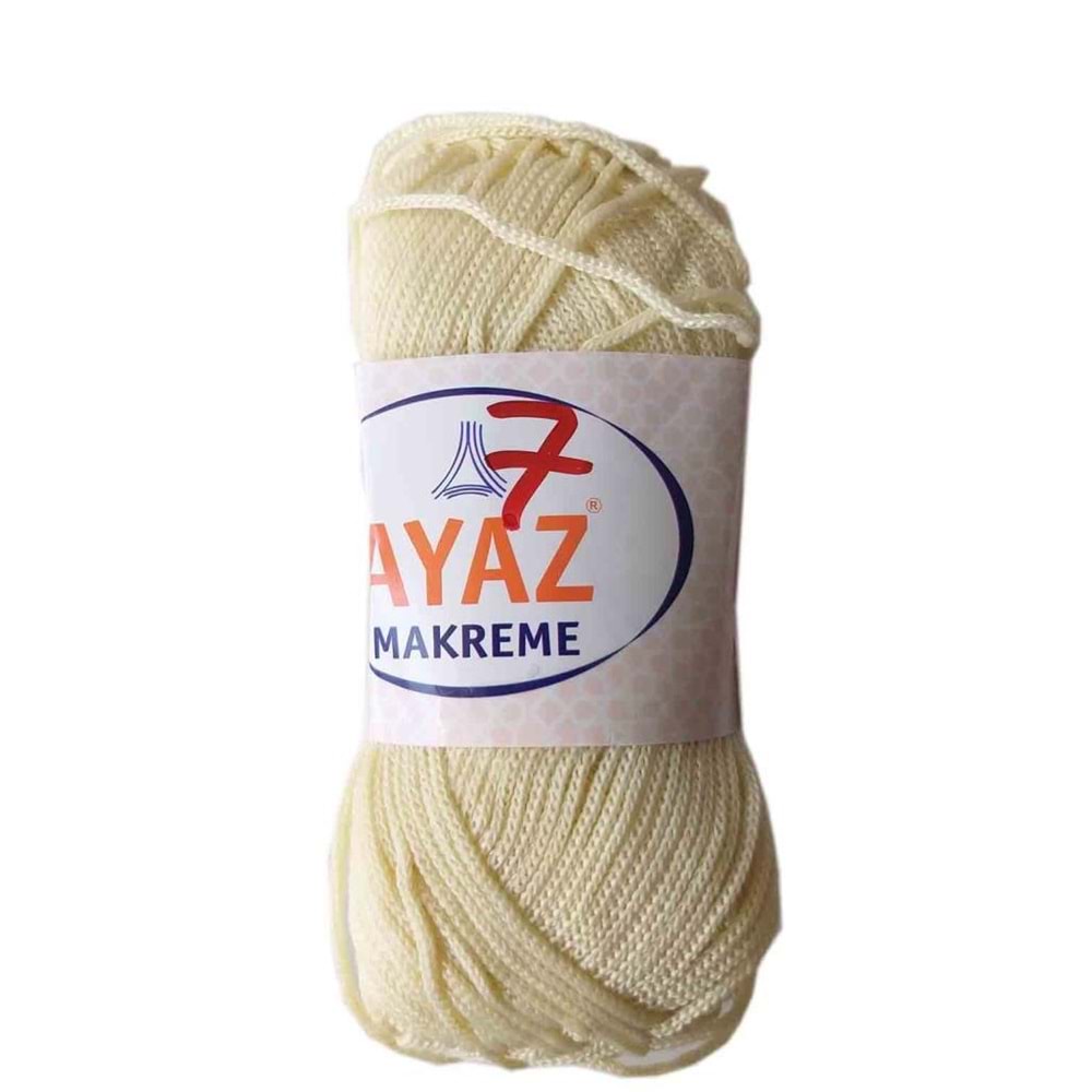 Çanta Aksesuar 100 Gram Polyester Makrome No:7 Krem