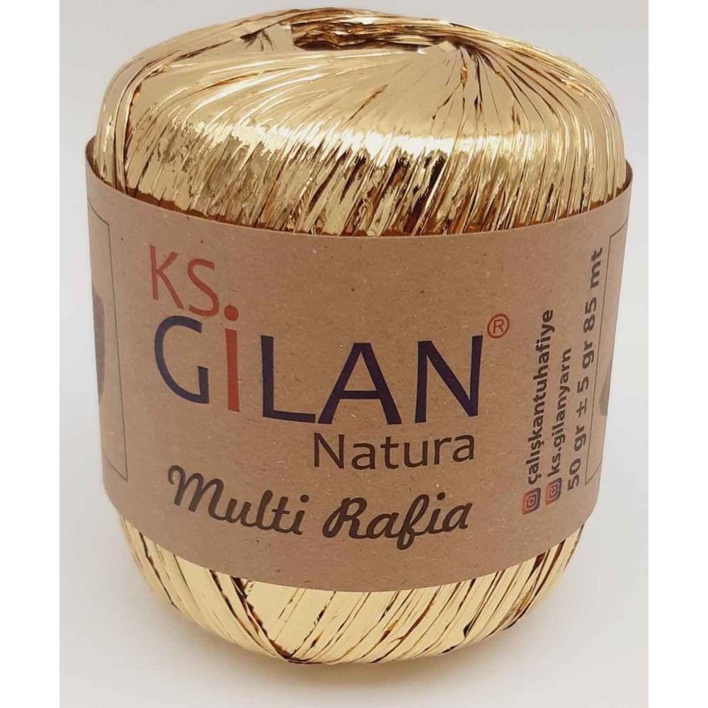 Çanta Aksesuar Parlak Rafya Gold Renk No:1