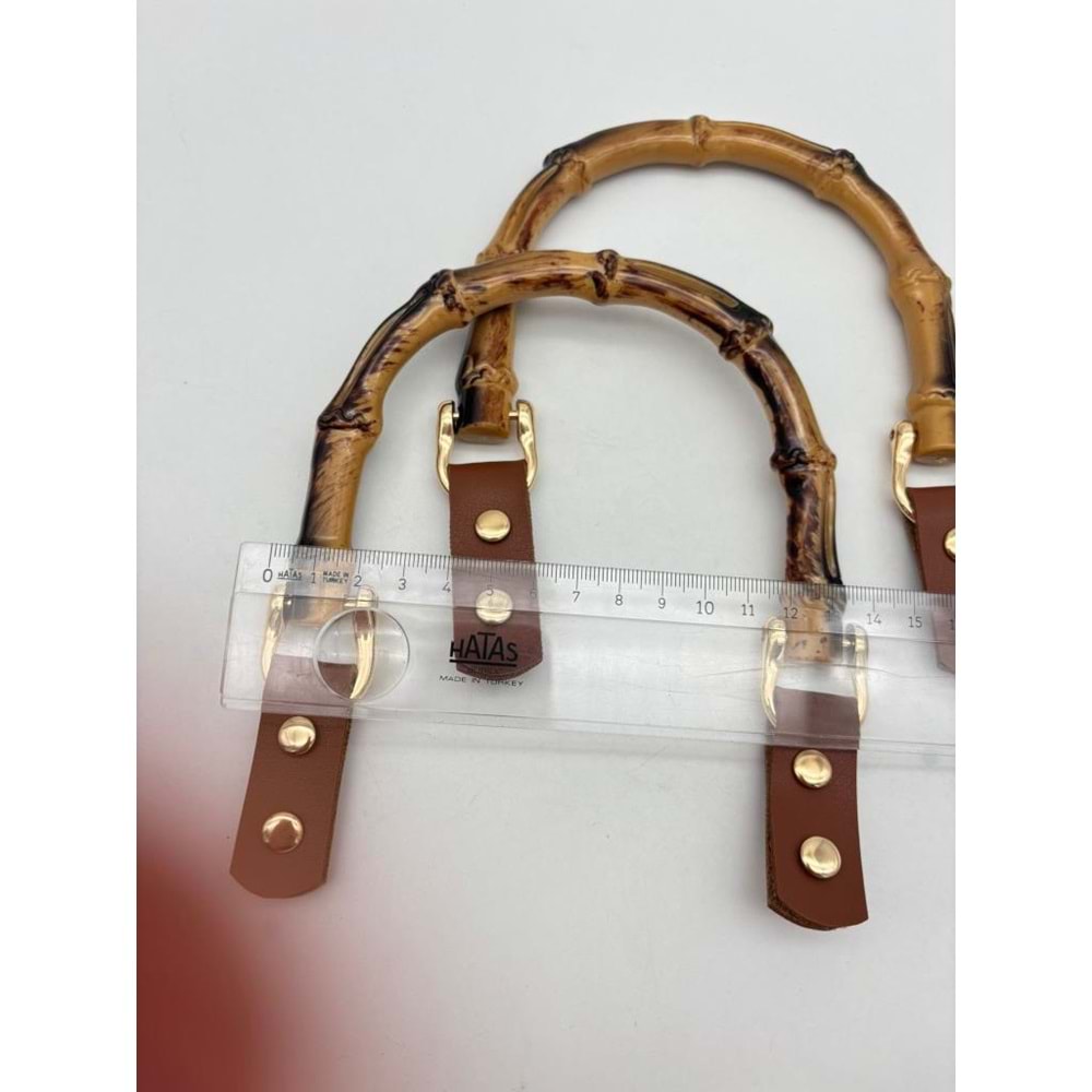 Çanta Aksesuar Troklu Taba Derili Plastik Çanta Sapı