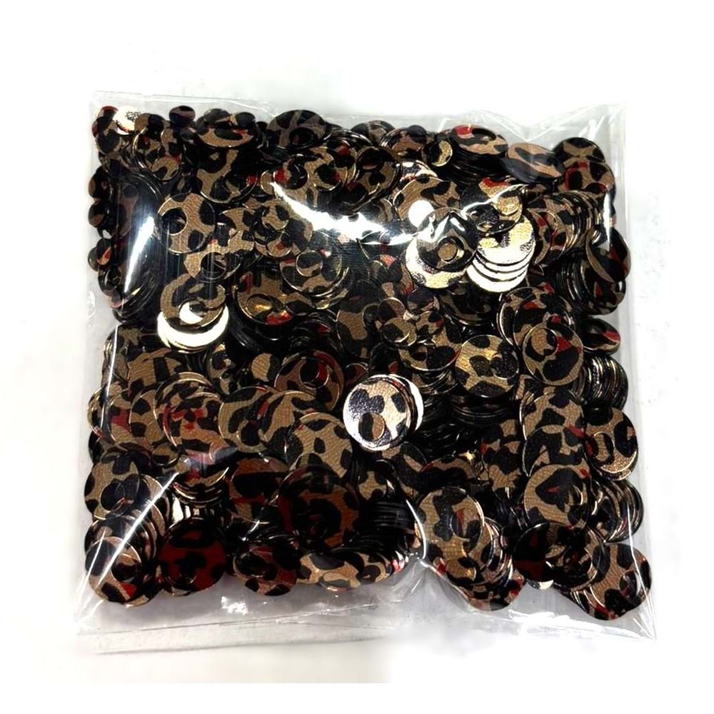 Çanta Aksesuar Leopar Renk 1 Cm Pul 40 Gr