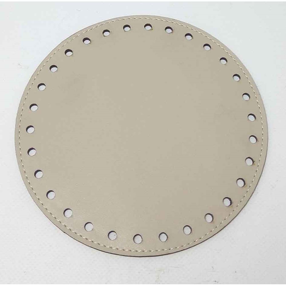 Çanta Aksesuar Açık Vizon Renk 16 Cm Yuvarlak Taban Plaka