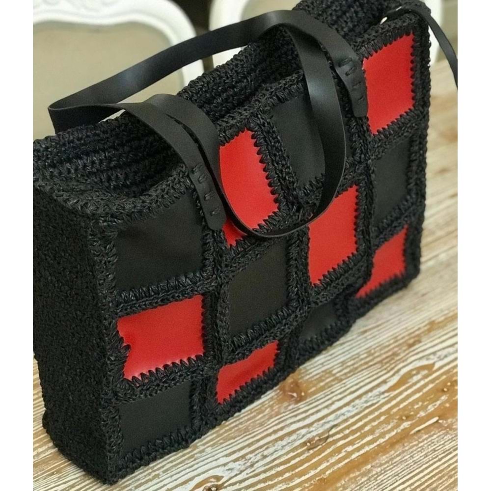 Çanta Aksesuar 10x10 cm Kare Suni Deri Koyu Kahverengi 1 Adet