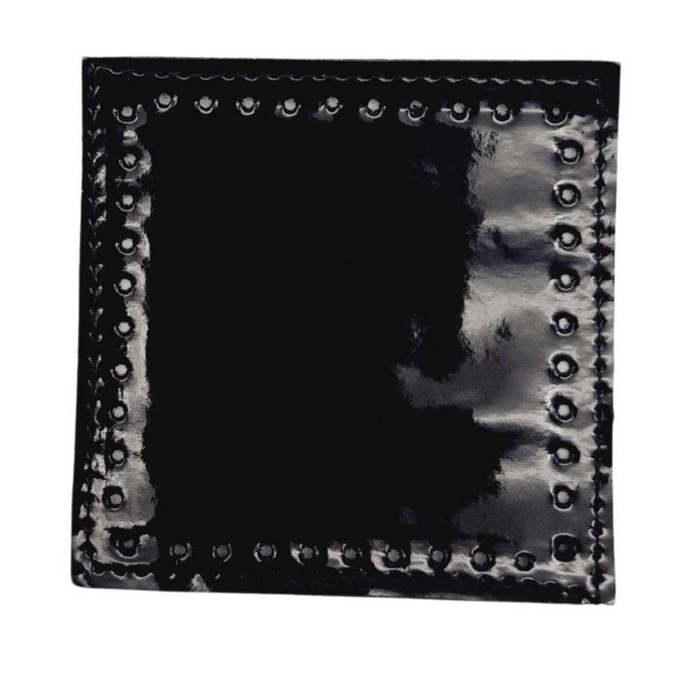 Çanta Aksesuar 10x10 cm Kare Rugan Deri Siyah Renk 1 Adet