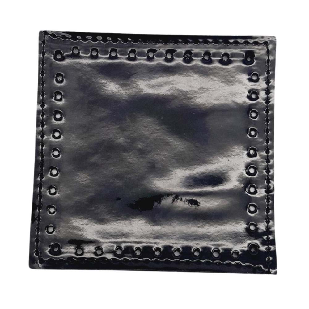 Çanta Aksesuar 10x10 cm Kare Rugan Deri Siyah Renk 1 Adet