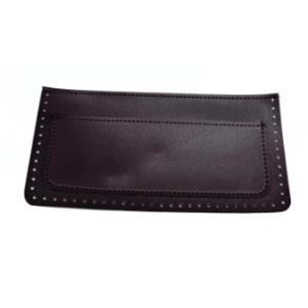 Çanta Aksesuar 22x11 cm Koyu Kahve Renk Suni Deri Cep