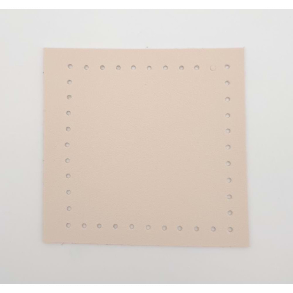 Çanta Aksesuar 10x10 cm Kare Suni Deri Krem Renk 1 Adet