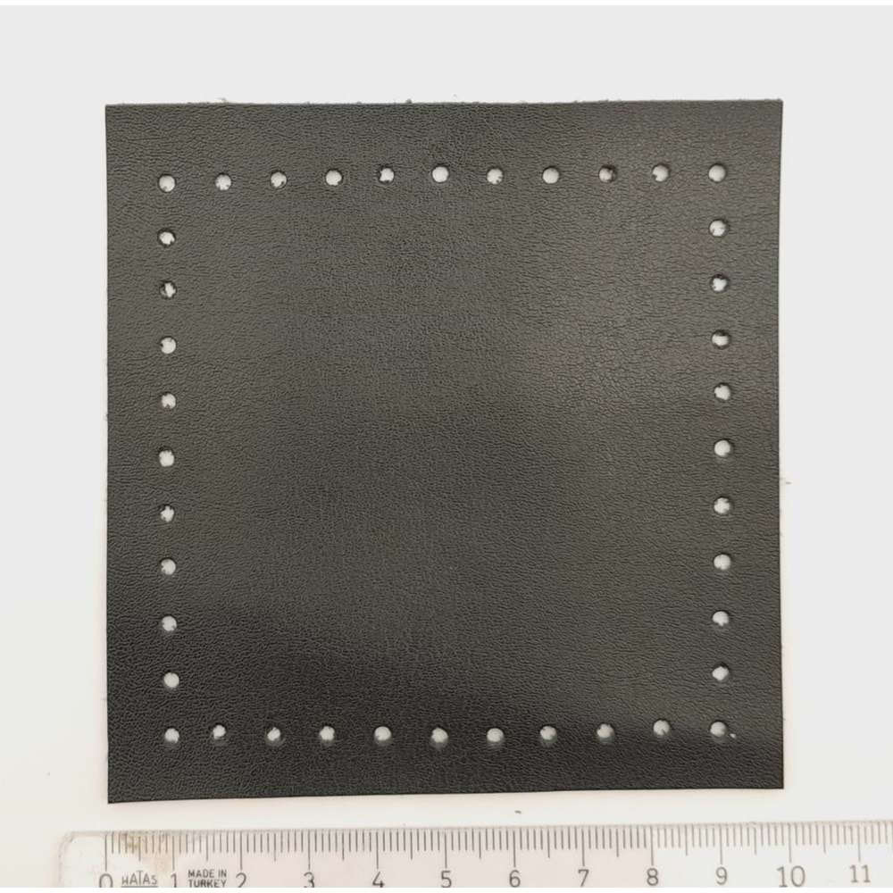 Çanta Aksesuar 10x10 cm Kare Suni Deri Siyah Renk 1 Adet