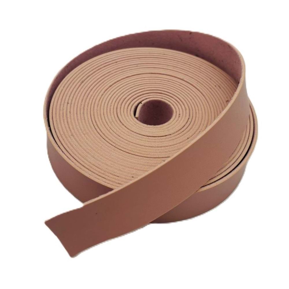 Çanta Aksesuar 2.5 Cm Şerit Suni Deri Pudra Renk 1 metre