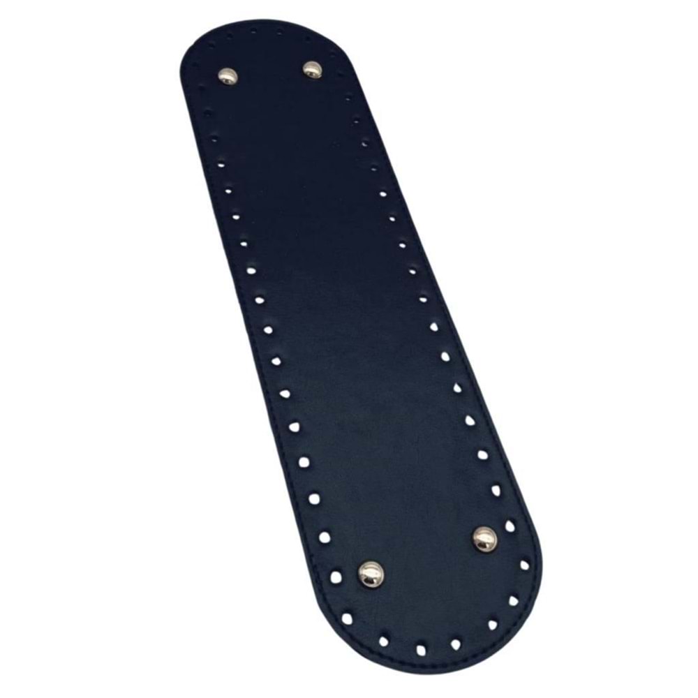 Çanta Aksesuar Suni Deri 37x10 cm Oval Çanta Taban Lacivert Renk Light Gold Aparatlı