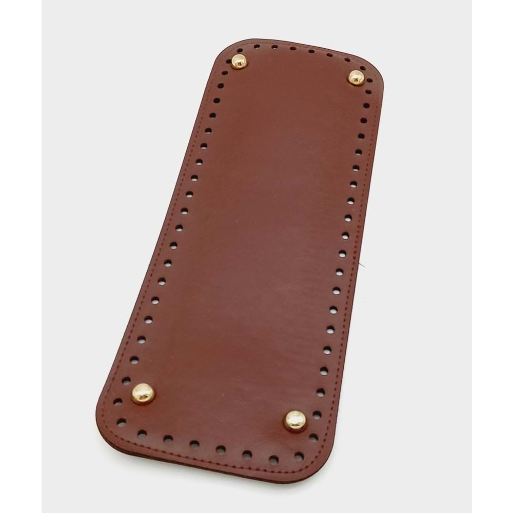 Çanta Aksesuar Suni Deri Bordo Renk 30X12 cm Dikdörtgen Çanta Tabanı (Light Gold Aparatlı)
