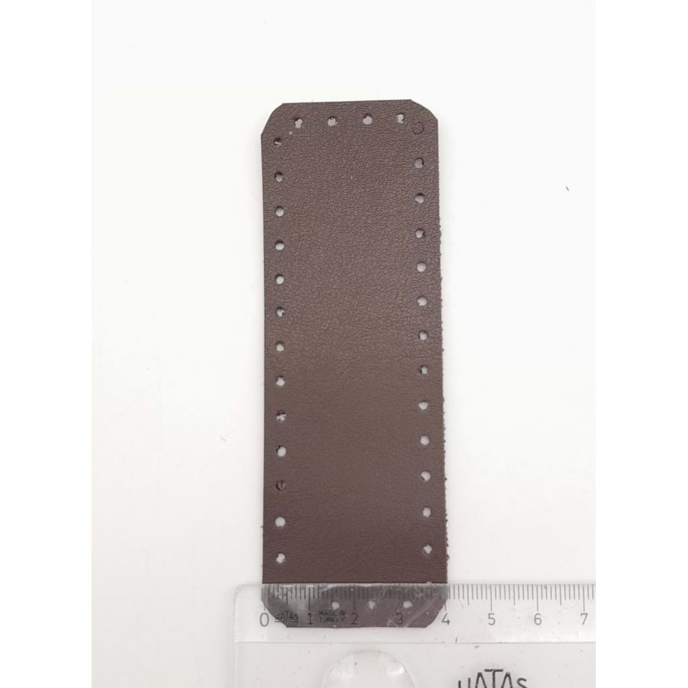 Çanta Aksesuar Suni Deri Kahverengi 12X4 cm Dikdörtgen Çanta Tabanı