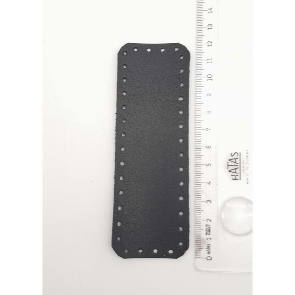 Çanta Aksesuar Suni Deri Siyah Renk 12X4 cm Dikdörtgen Çanta Tabanı
