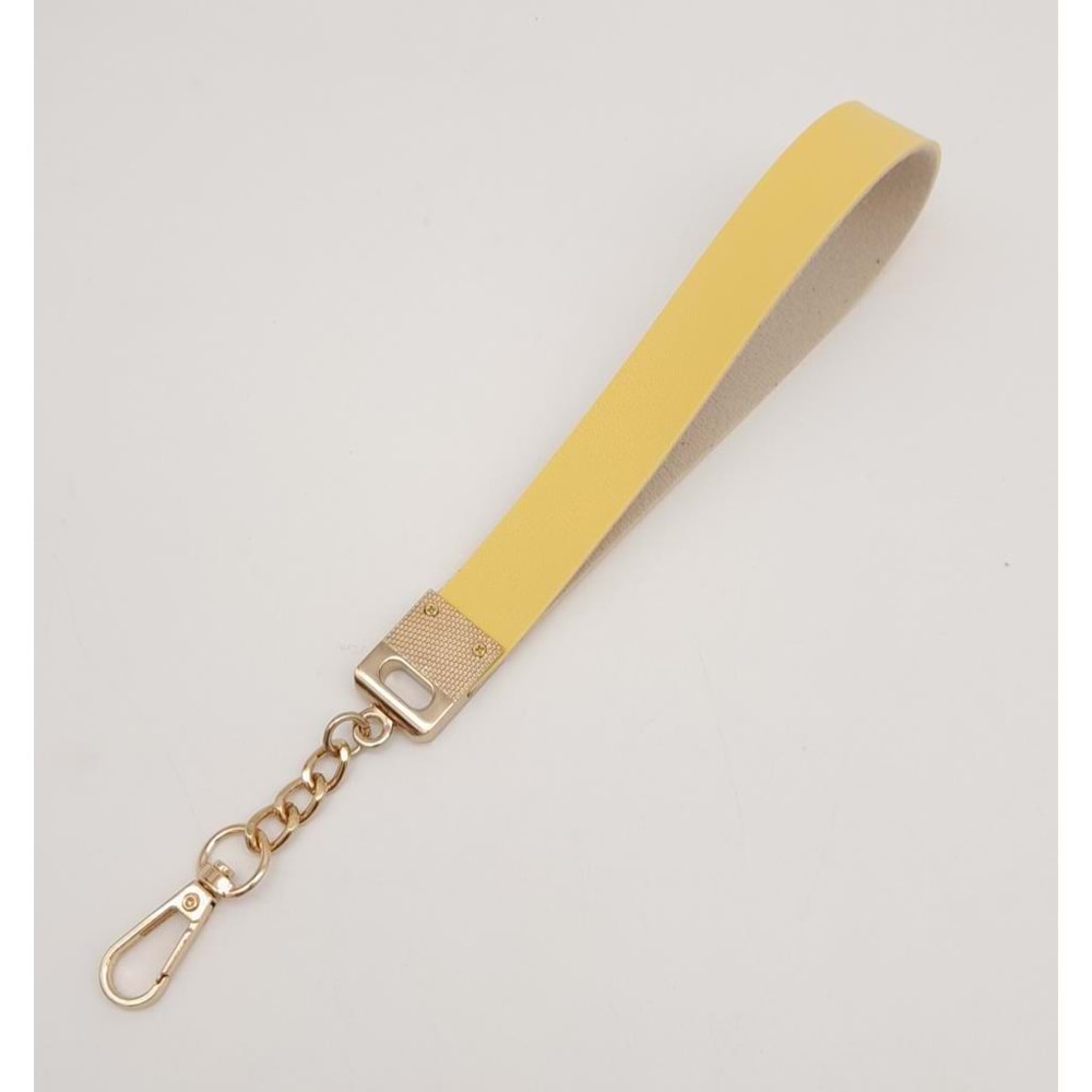 Çanta Aksesuar Sarı Tek Kat Suni Deri Zincirli Elcik Light Gold Metal
