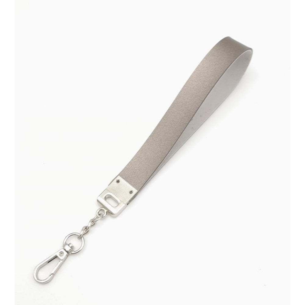 Çanta Aksesuar Gri Tek Kat Suni Deri Zincirli Elcik Gümüş Metal