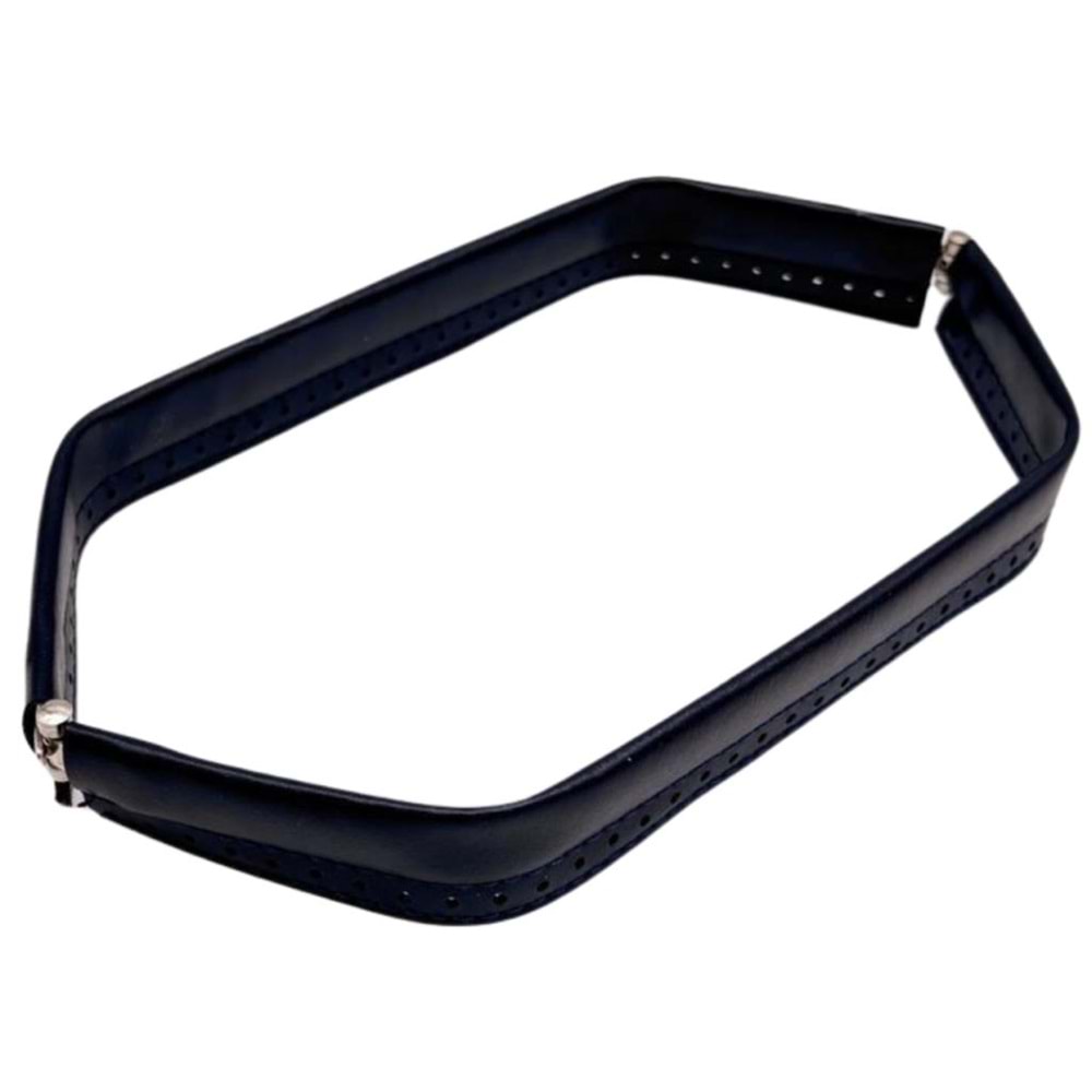 Çanta Aksesuar Lacivert Renk Derili Metal Çanta Ağzı 33 Cm