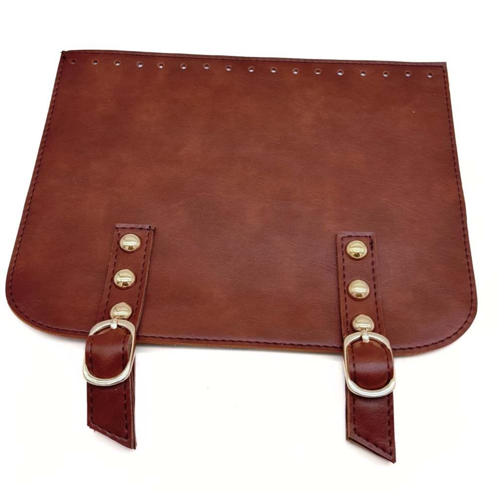 Çanta Aksesuar 24x19 cm Çift Mıknatıslı Suni Deri Kapak Taba Renk Light Gold Metalli