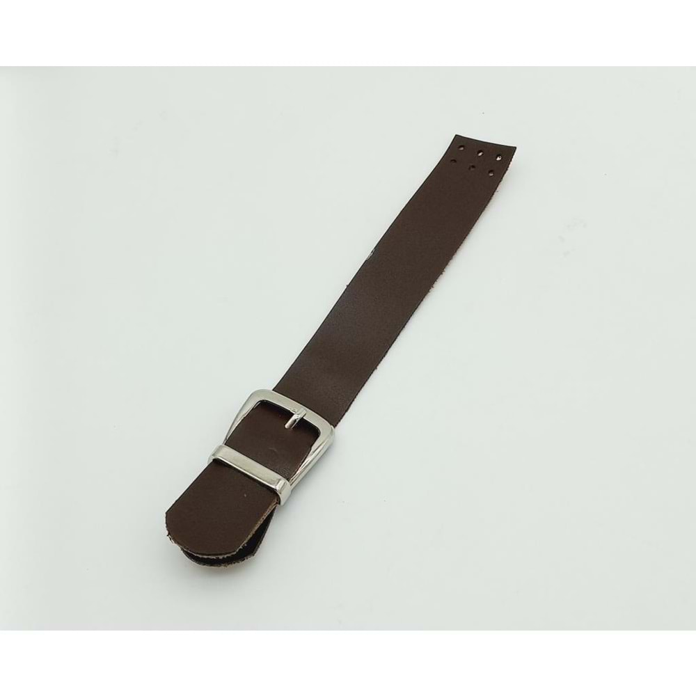 Çanta Aksesuar Tek Kat 18 Cm Suni Deri Kahverengi Kapak Gümüş Metal
