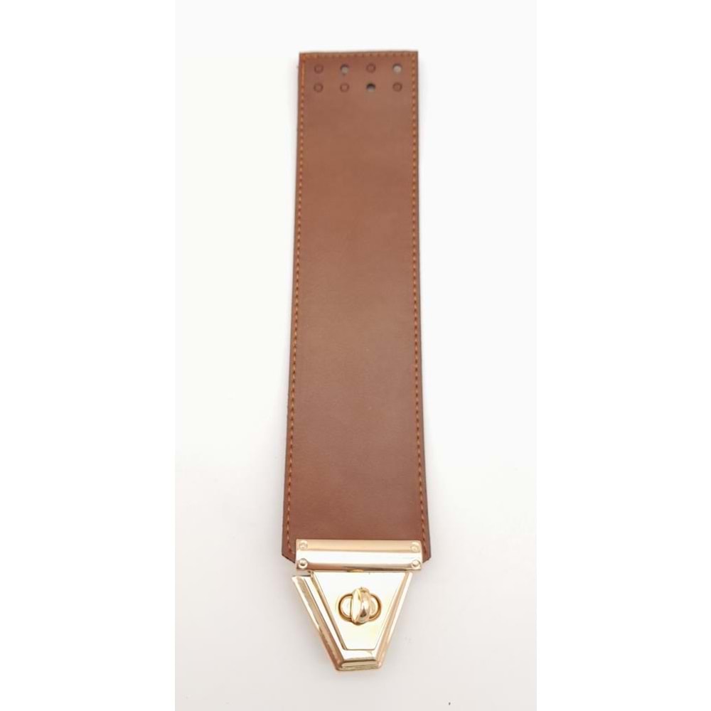 Çanta Aksesuar Taba Renk Suni Deri 25X6 Cm Çanta Kapağı