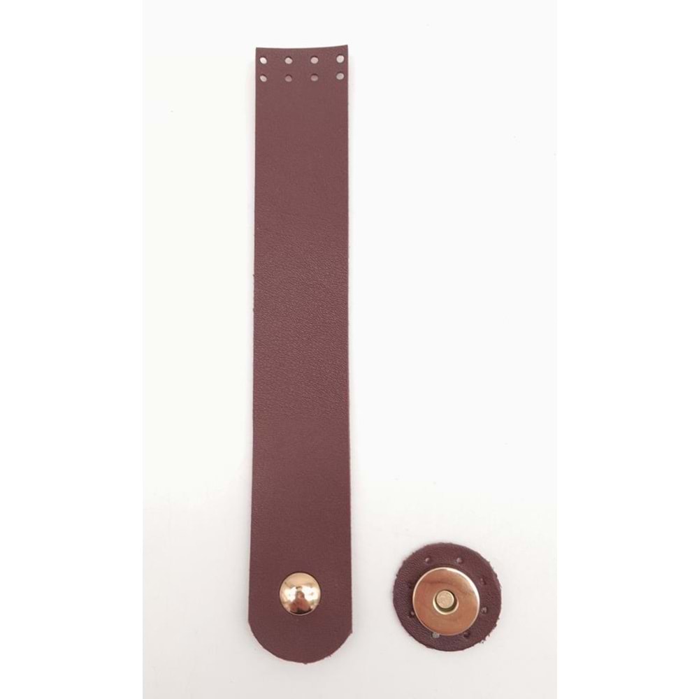 Çanta Aksesuar Bordo Renk 18x3 Cm Tek Kat Suni Deri Kapak Light Gold Metal