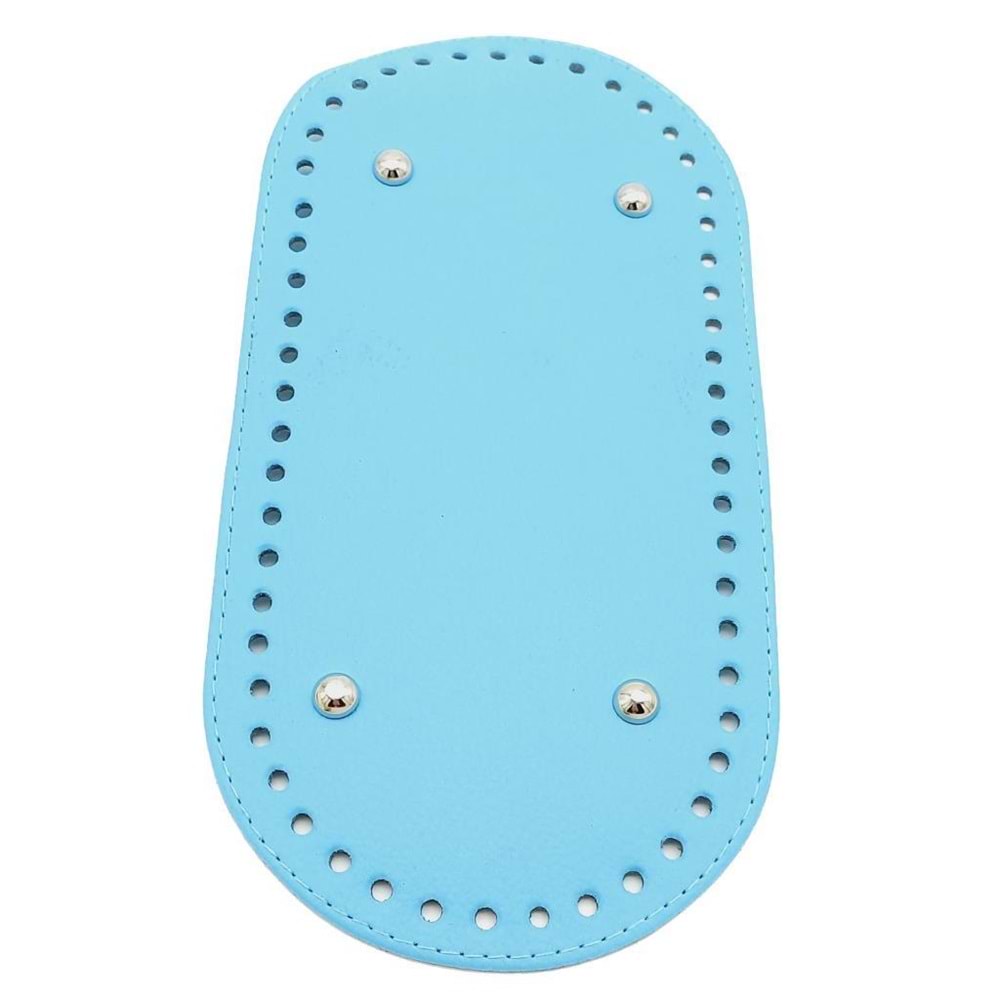 Çanta Aksesuar Suni Deri Turkuaz Renk 25X12 cm Oval Çanta Tabanı