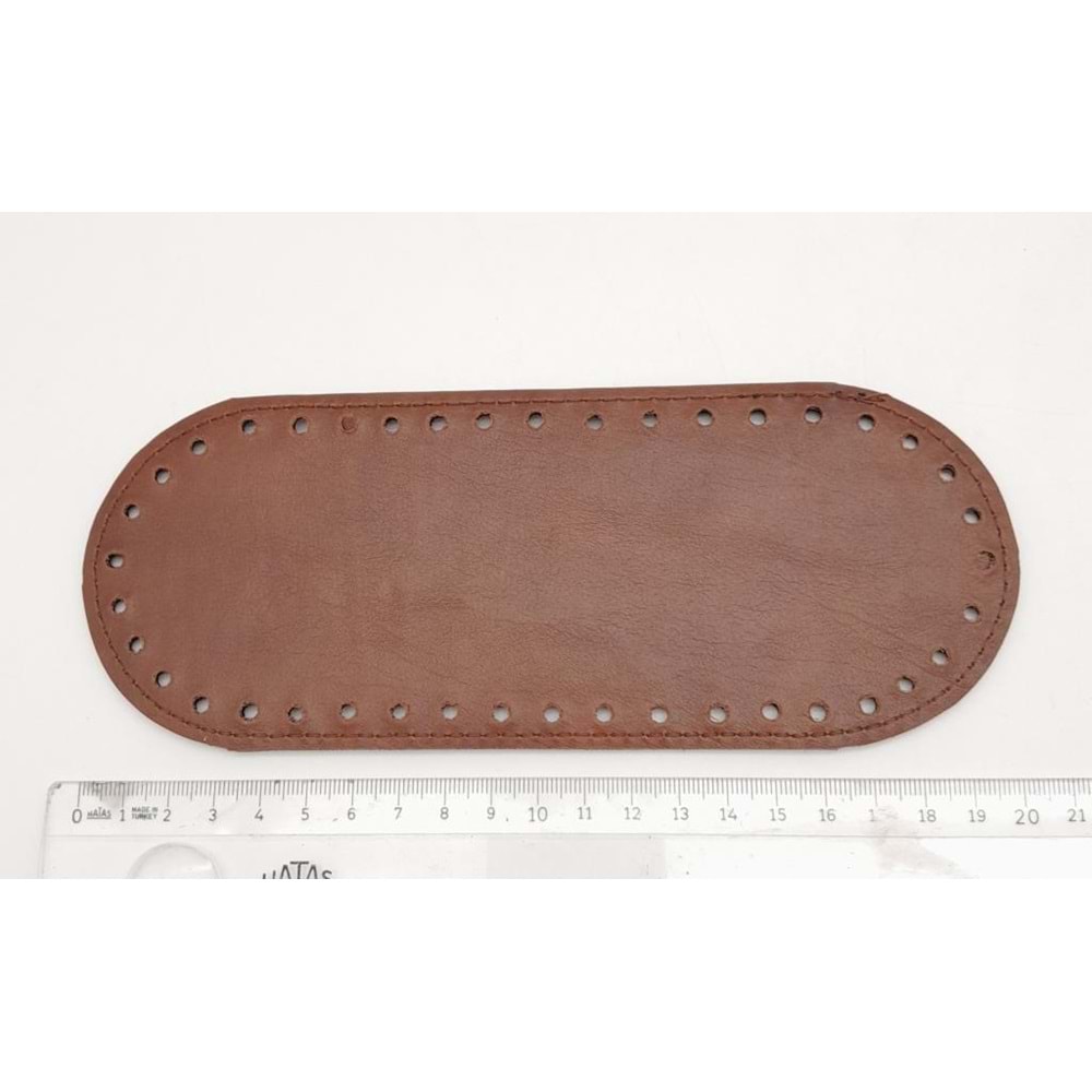 Çanta Aksesuar Suni Deri Taba Renk 20X8 cm Oval Çanta Tabanı