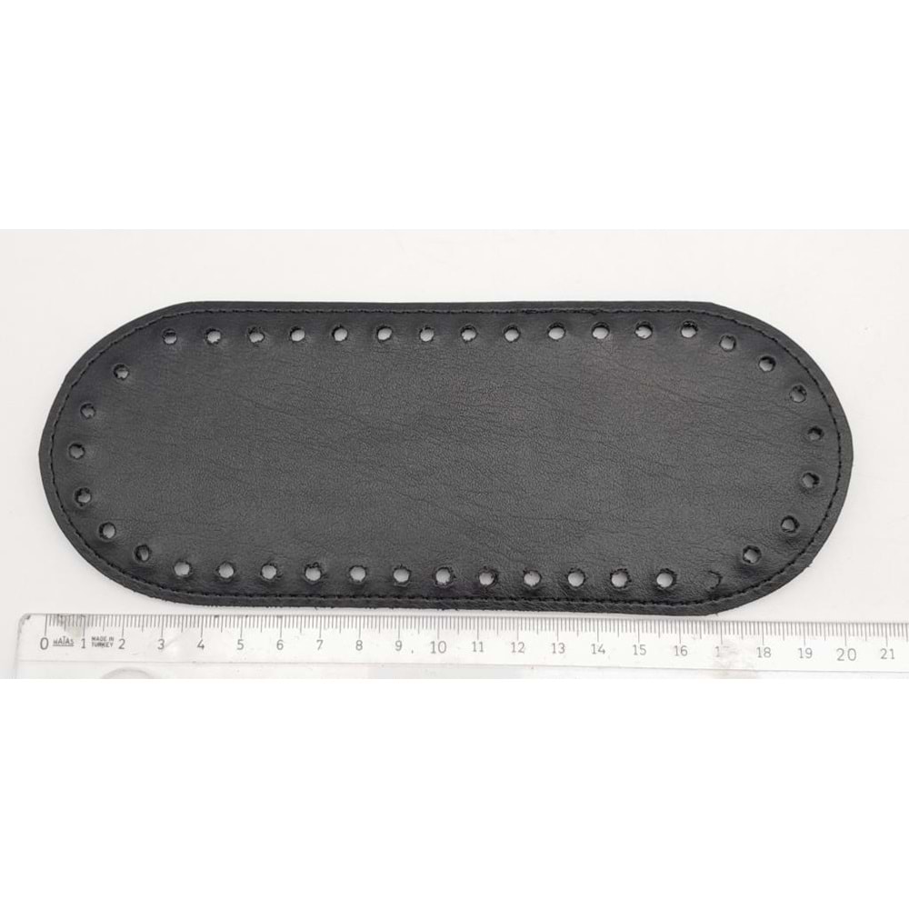 Çanta Aksesuar Suni Deri Siyah Renk 20X8 cm Oval Çanta Tabanı