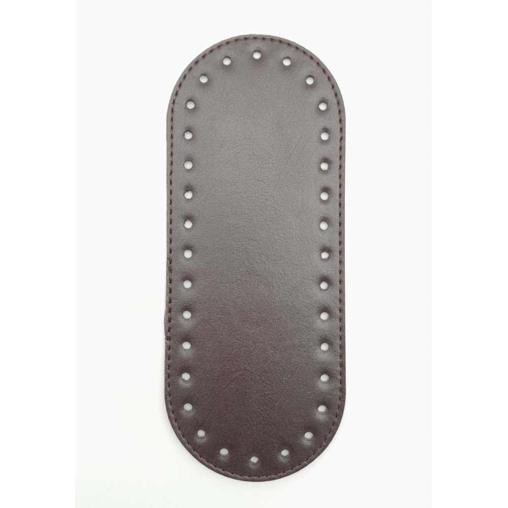 Çanta Aksesuar Suni Deri Kahverengi 20X8 cm Oval Çanta Tabanı