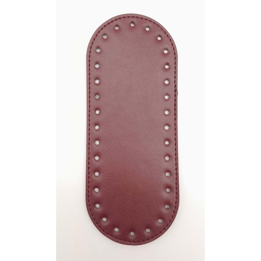 Çanta Aksesuar Suni Deri Bordo 20X8 cm Oval Çanta Tabanı
