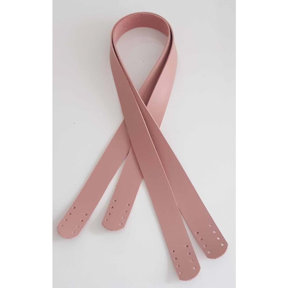 Çanta Aksesuar 70X2.5 Cm, Pudra Renk Suni Deri Çanta Sapı